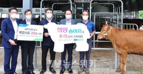 전남농협, 태풍 피해농가에 희망을 이어가는 암송아지 나눔 전달식