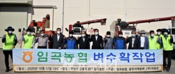 광주 임곡농협, 농작업대행 벼수확 작업 개시