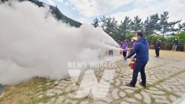 정남진 편백숲 우드랜드, 화재 진압 실제훈련 실시