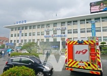 장흥군, 청사 화재진압 실제훈련 실시