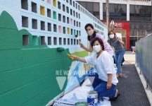 나주시외버스터미널 입구... 투박했던 외벽 활기 불어 넣어 벽화로 새 단장
