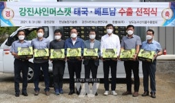 강진산 샤인머스캣, 동남아 수출길 오른다