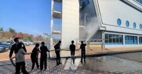 여수광양항만공사, 월드마린센터 입주 업‧단체 합동 소방훈련 실시