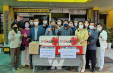 장성군 삼서면 이장협의회, 보건소에 위문품 전달