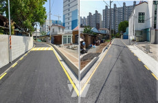 목포시, 하당동 한울교회 앞 도로 확장공사 마무리