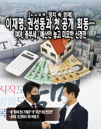 [뉴스워커_정치 속 경제] 이재명, 권성동과 첫 공개 회동…여야, 종부세‧예산안 놓고 미묘한 신경전