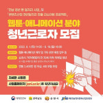 전남 예비 애니메이터 및 웹툰작가를 위한 일자리지원, 청년 근로자 모집