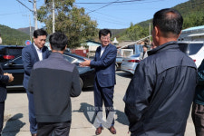 김성 장흥군수, 왕윤채 군의회 의장 수해복구현장 합동점검