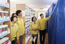 민주당 소속 서구의원들,  풍암동 복합커뮤니티센터 서빛마루 누수 현장 방문