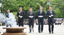 [포토] 김이강 서구청장, 제69회 현충일 추념식 참석