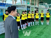 김대중 전남교육감, 광양여고 학생선수 및 관계자 격려