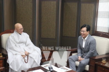 송언석 의원, 직지사 장명스님과 함께 조계종 총무원장 만나 갈항사지 석탑 김천 이전 위한 협력 요청