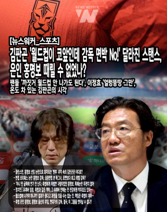 [스포츠 이슈] 김판곤 '월드컵이 코앞인데 감독 면박 No!' 달라진 스탠스, 은인 홍명보 때릴 수 없었나?
