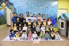 진도어린이집 원생들이 모은 기부금, 진도군 모아드림 기탁