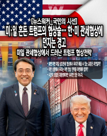 [국민의 시선] 미․일 흔든 트럼프의 협상술…한․미 관세협상에 던지는 경고