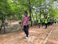 광주 광산구, 걷기 자세부터 운동효과 챙긴다... 노르딕워킹 참여 호응