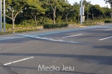 제주시 첨단로 500m 염수 살포 장치 시범 설치