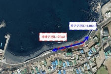 제주시 내도동 서부해안도로 인도 침하 복구 추진