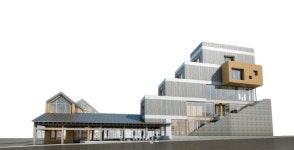 <CLT로 꿈꾸는 목조 빌딩과 아파트 건축> 화재 2시간 버티는 CLT 건축물, 경북 영주 5층 목조 빌딩 완공 예정