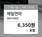 [종목현재가] 제일연마(001560), 12시 50분 현재 6,350원…종목관련 동향정보