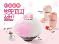 설빙, 봄 시즌 한정 메뉴 벚꽃피치설빙 출시