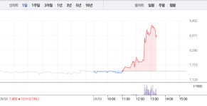 [특징주] 필옵틱스, 오후 들어 갑자기 대거 매수세로 19%대 급등…9000원 눈앞