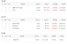 [24일 특징주] 우진·폴루스바이오팜·메가엠디 등 상한가…동양3우B 하한가