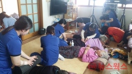 애터미 여주시한마음센터 | 여주시방문보건센터, 여주대 물리치료과 동아리 '한마음'과 함께 건강재활봉사