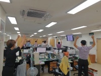 경북교육청, 직원 건강증진 위해 건강 체조 실시