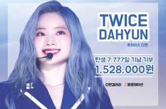 트와이스 멤버 다현 팬모임, 아동양육시설에 특식비 지원