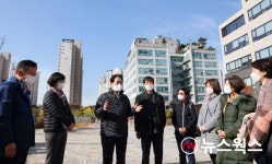 백군기 용인시장, 영덕1동 주민들과 주요 민원현장 점검