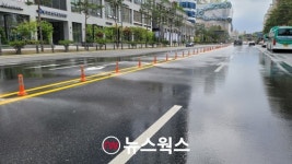 수원시, 컨벤션센터 주변도로 노면 빗물분사시스템 설치