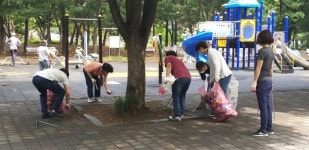 경산시 서부2동, 정평동 녹지공원 및 도로변 환경정화활동 실시