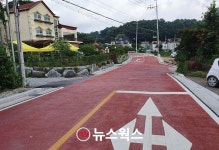 용인 포곡읍 마성리 쏠티유치원 앞 도로 확‧포장 개통