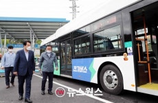 용인시, 친환경 전기 시내버스 3대 시범운영…2022년까지 85대 도입