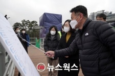 은수미 성남시장, 두밀사거리 교통개선공사 현장방문