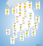 [오늘 날씨] 중부지방 가끔 구름 많고 제주·남부지방 흐리고 비…내일부터 태풍 에어리 본격 영향