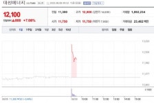 [특징주] 대성에너지, 국내 천연가스 비축량 바닥 소식에 강세