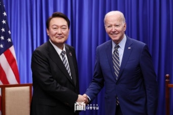 6년 7개월 만에 모인 한미일 정상…공동성명 채택, '대북 압박' 강도 높여
