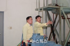 정장선 평택시장, 포승배수펌프장·평택호 배수갑문 등 방재시설문 점검