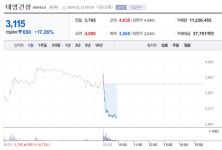 [특징주] 태영건설, 워크아웃 개시 소식에 관련주 급락