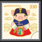 황금돼지의 해, 연하우표 발행 2종 67만 2천장ㆍ 소형 시트 11만장