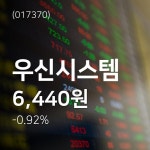 (와이어증시종목) 우신시스템주가 1월 7일 현재 6440원 ... 주가 시세