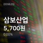 (주가종목정보)삼보산업 주가 그래프  7일  현재 5700원