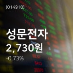 (주가종목정보) 성문전자주가 1월 8일 현재 2730원 ... 증권투자정보및 전망은?