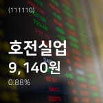 (서울와이어주가정보)호전실업 주가 시세전망과 주식평가  8일  현재 9140원