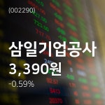 (주가종목정보)삼일기업공사 증권투자정보등 동향은? 8일  현재 3390원