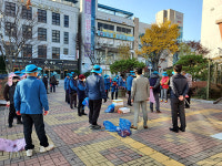 수송동, 겨울을 맞아 노인일자리 어르신 격려..