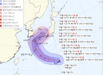 14호 태풍 난마돌, 한반도 직격 없이 일본쪽으로 상륙 전망