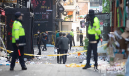 [포토] 경찰로 통제된 이태원 참사 현장